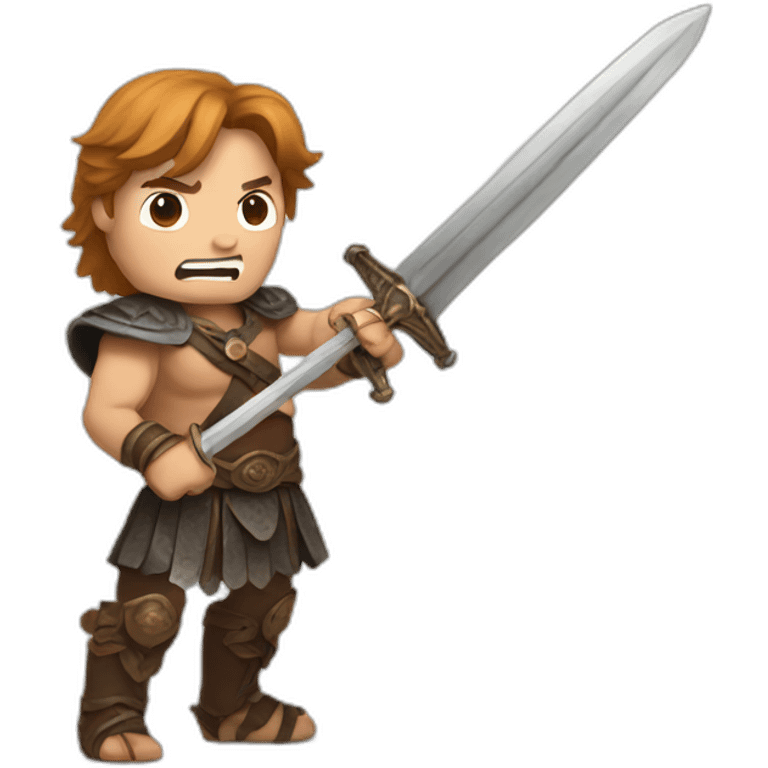 Conan with a sword emoji