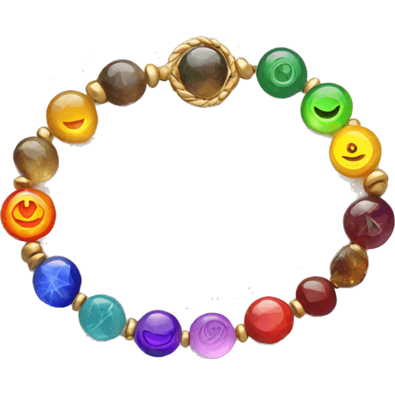 pretty chakra bracelet realistic emoji