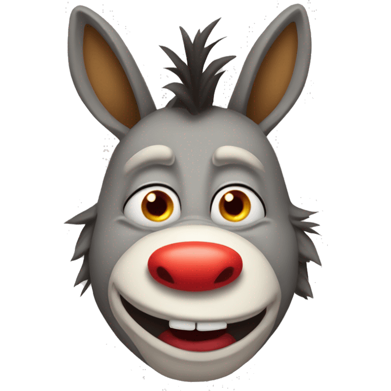 stupid looking donkey clown emoji