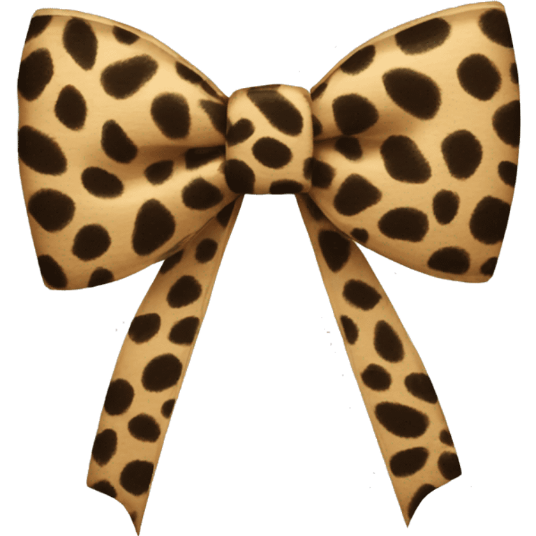 leopard print bow emoji