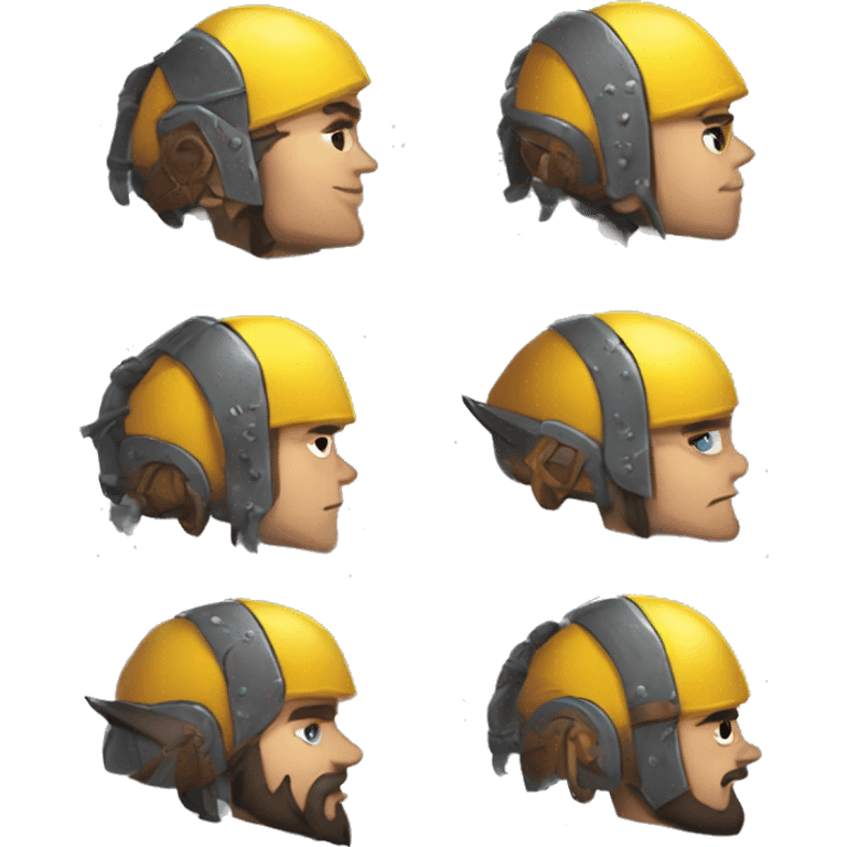 Create a set of emoticons for a Dota 2 streamer with the nickname Mendor, the emoticons must contain a character on which he constantly plays clockworks and the Ukrainian flag
 emoji