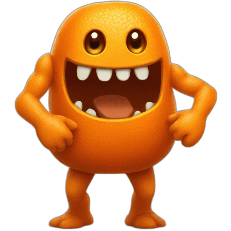 happy orange golem emoji