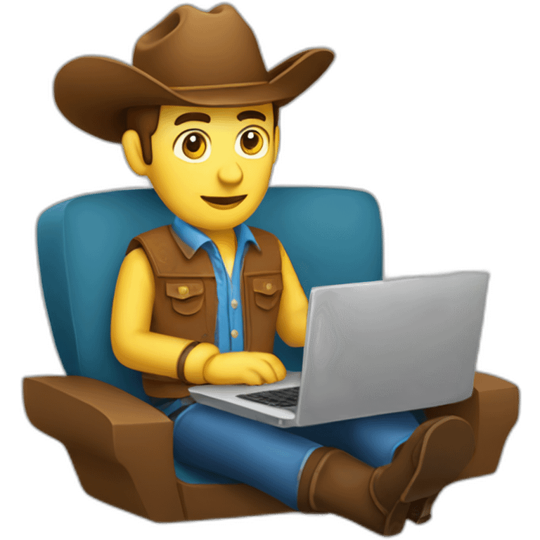 cowboy project manager with laptop emoji