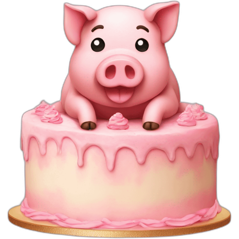 Pig in cake emoji