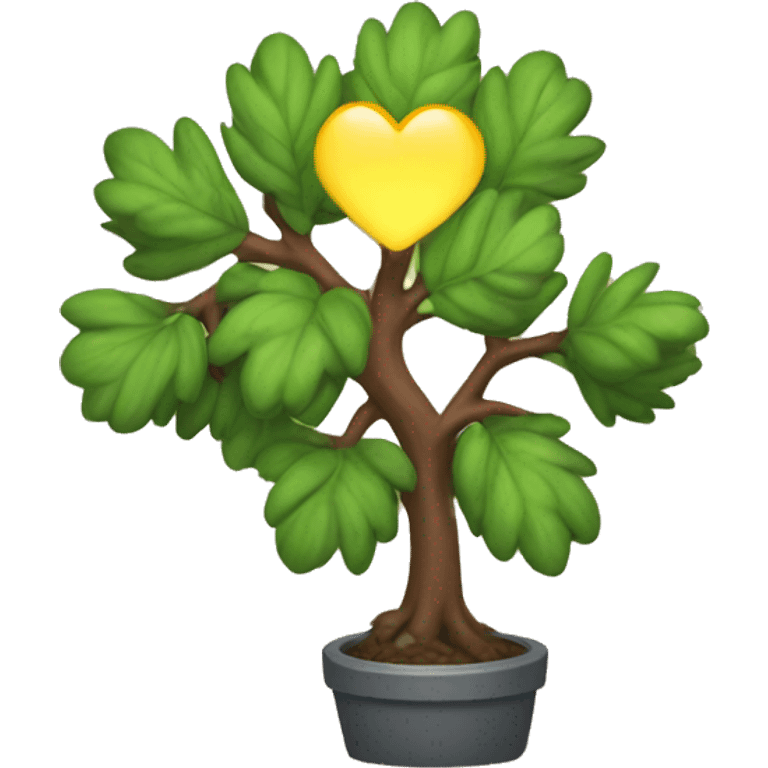 heart shape shrub light  emoji