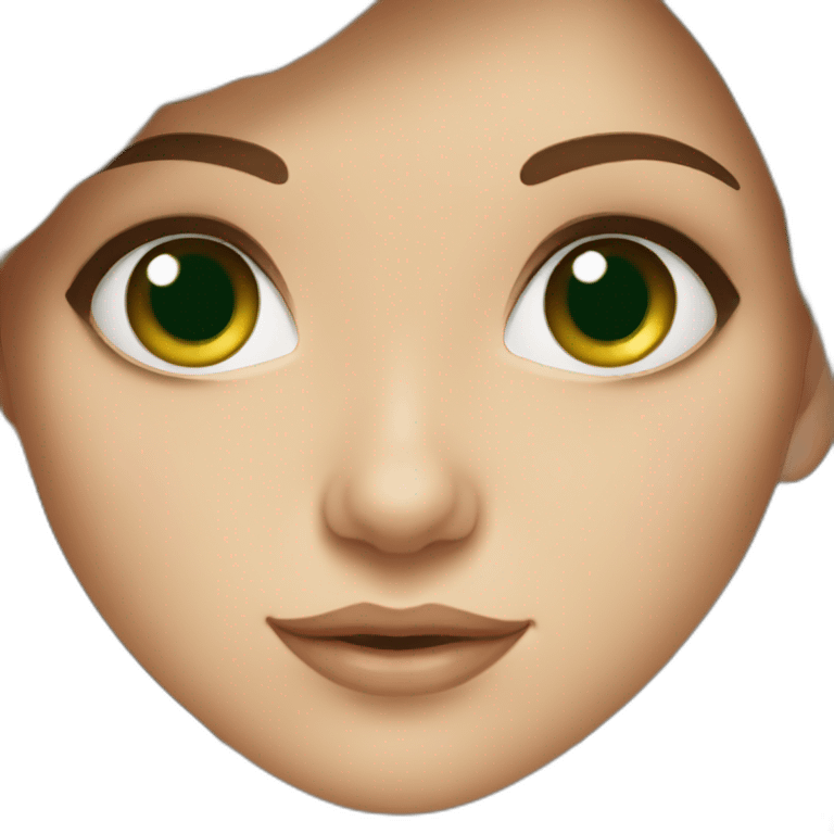 russian girl green eyes brown hairs emoji