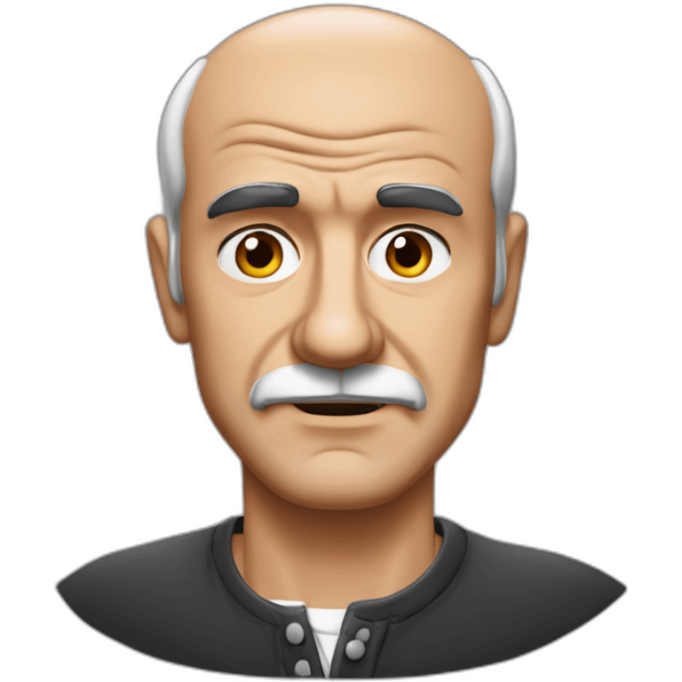 sean connery serious cartoon wearing henley  emoji