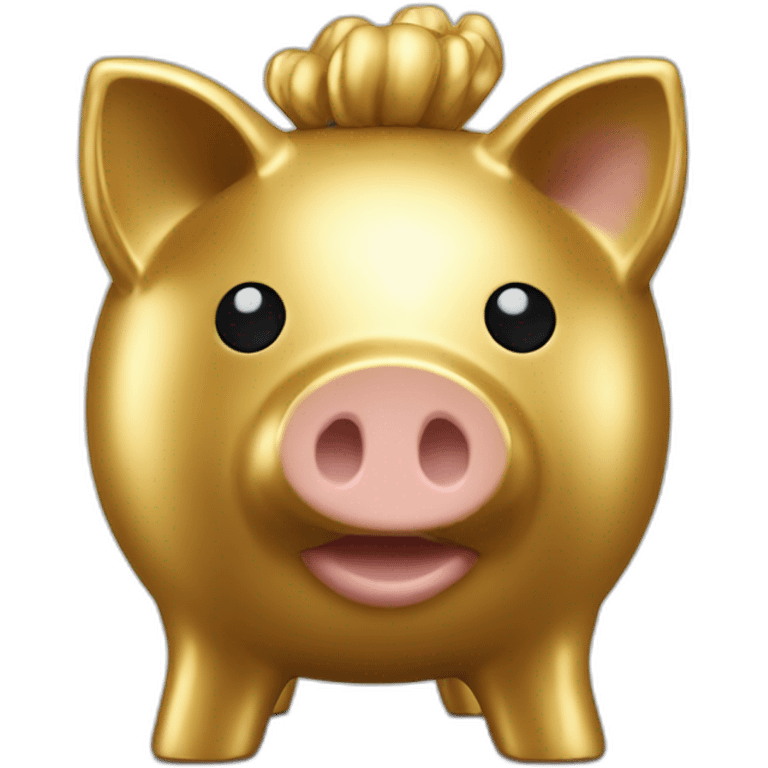 goldenned piggy bank emoji