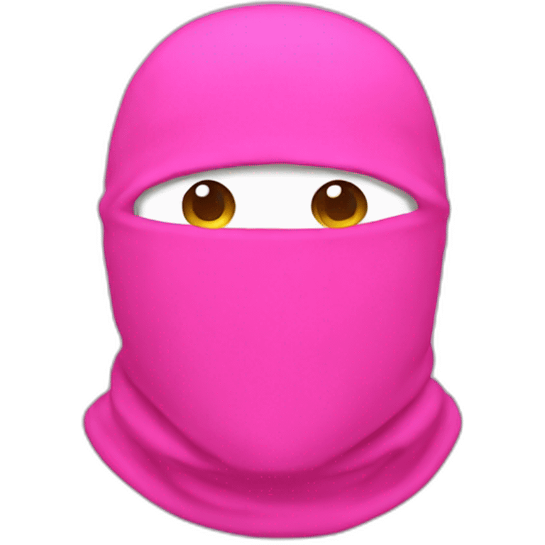 Pink balaclava emoji