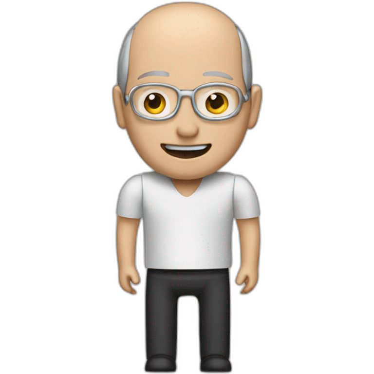 Steve job with Android bot alive emoji