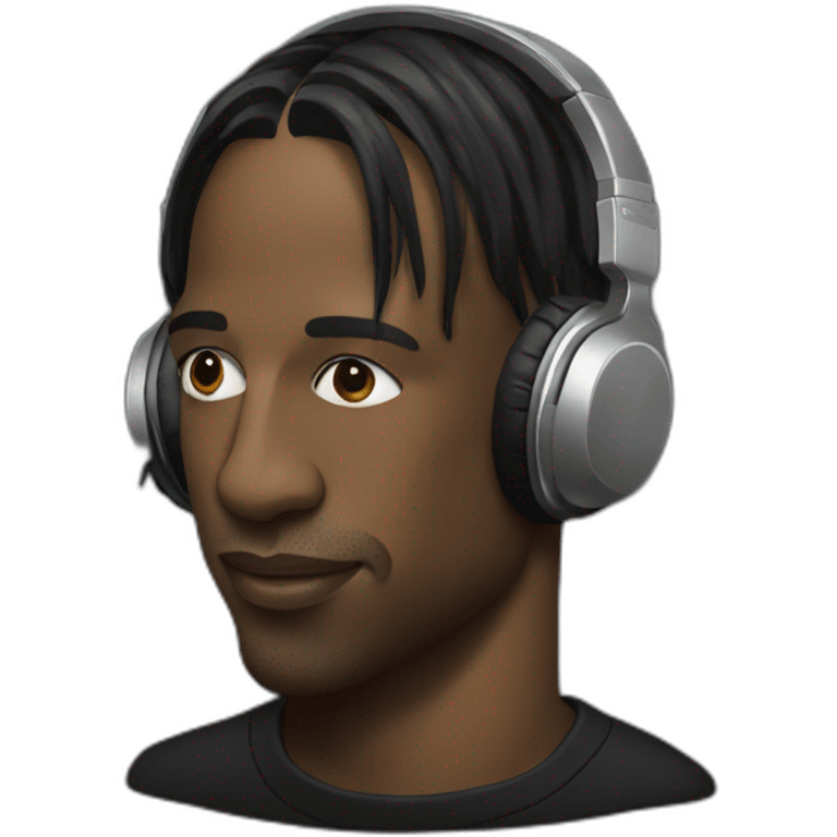 travis scott wearing headphones emoji