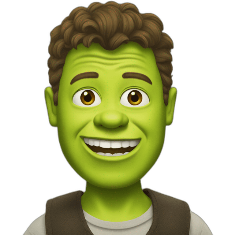 Rick astely as Shrek emoji