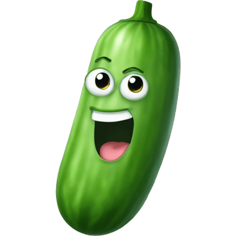 Cucumber is cheerful emoji