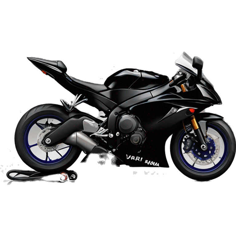 All Black 2024 Yamaha YZF R7 motorcycle  emoji