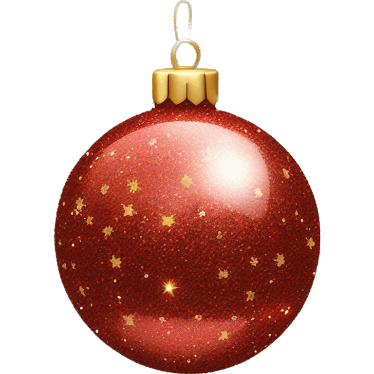 glitter Christmas bauble emoji