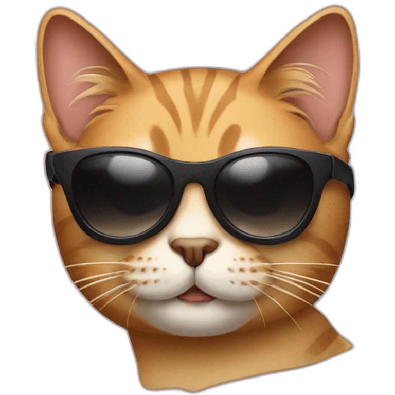 Cat with sunglasses emoji