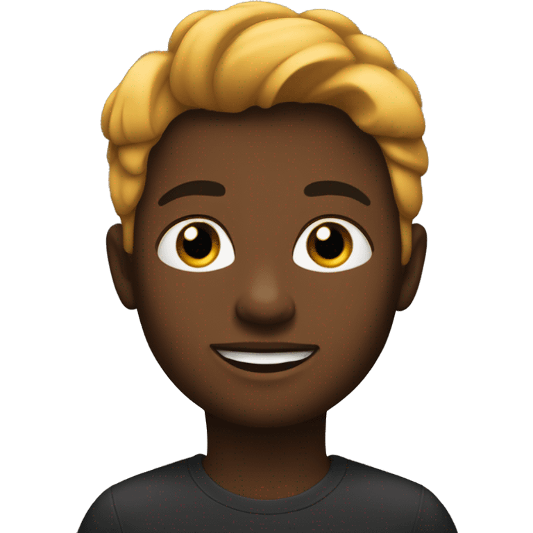 un jeune de couleur de peau noir emoji