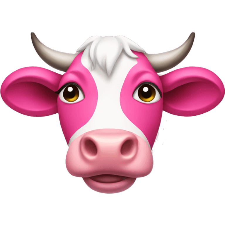 Pink cow emoji