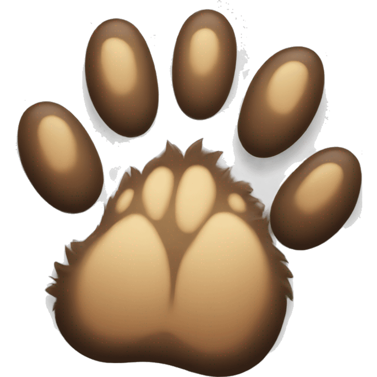 Fluffy Bear paw emoji