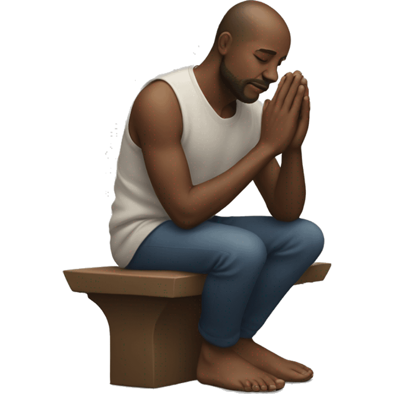 Man on knee praying emoji