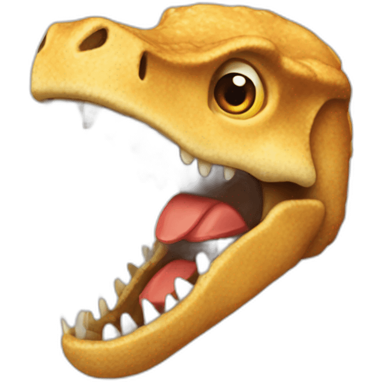 Un tacos dinosaure qui crache du feu emoji