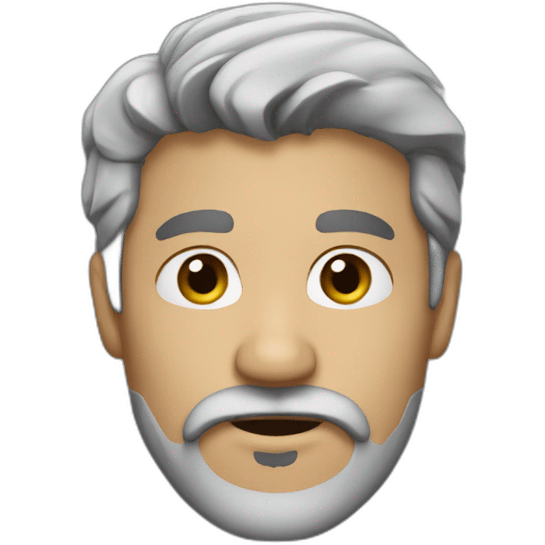 man with gray and black goatee emoji