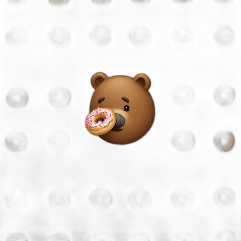 bear eating an donnut emoji