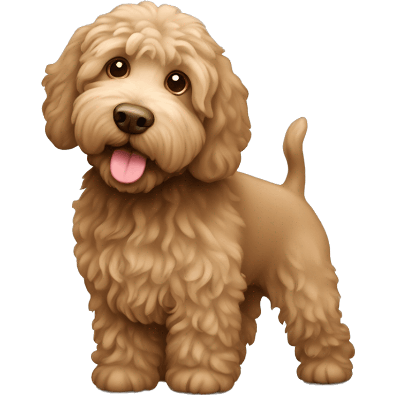 Light brown Labradoodle emoji