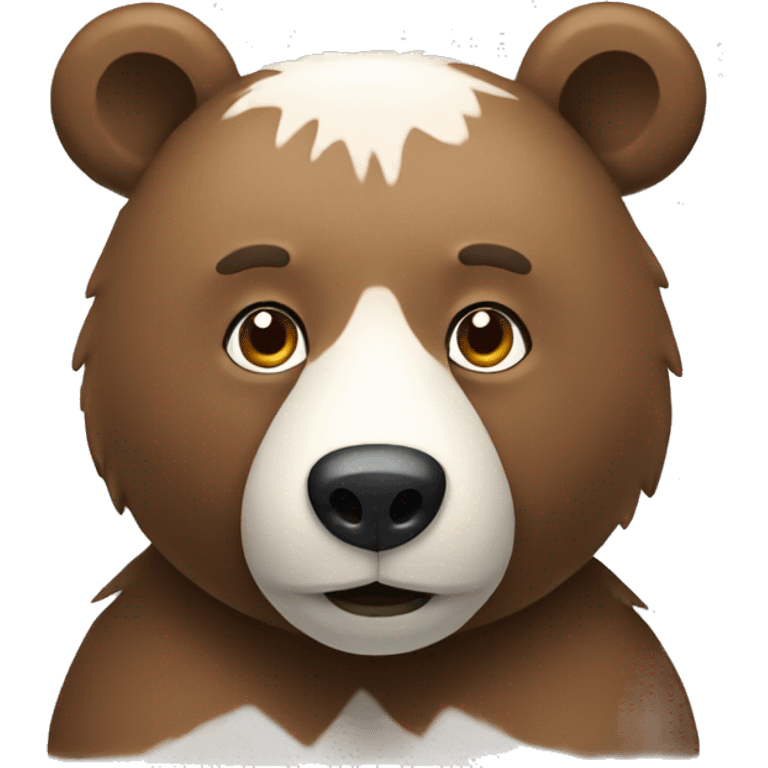 white and brown bear emoji