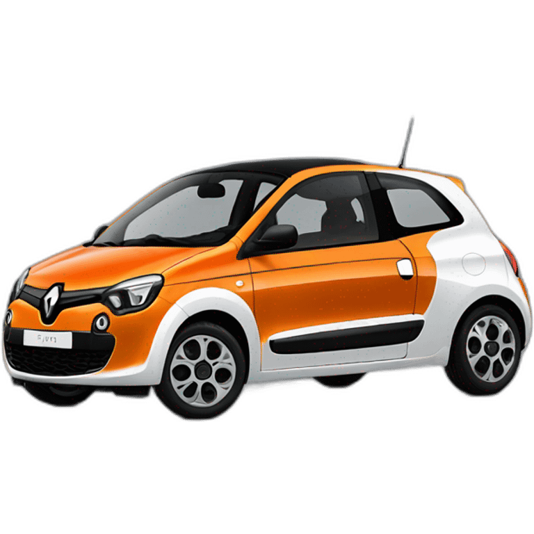 Renault twingo 2 orange side emoji