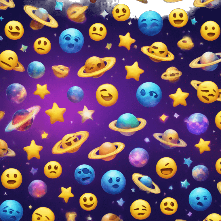 very colorful Galaxy emoji emoji