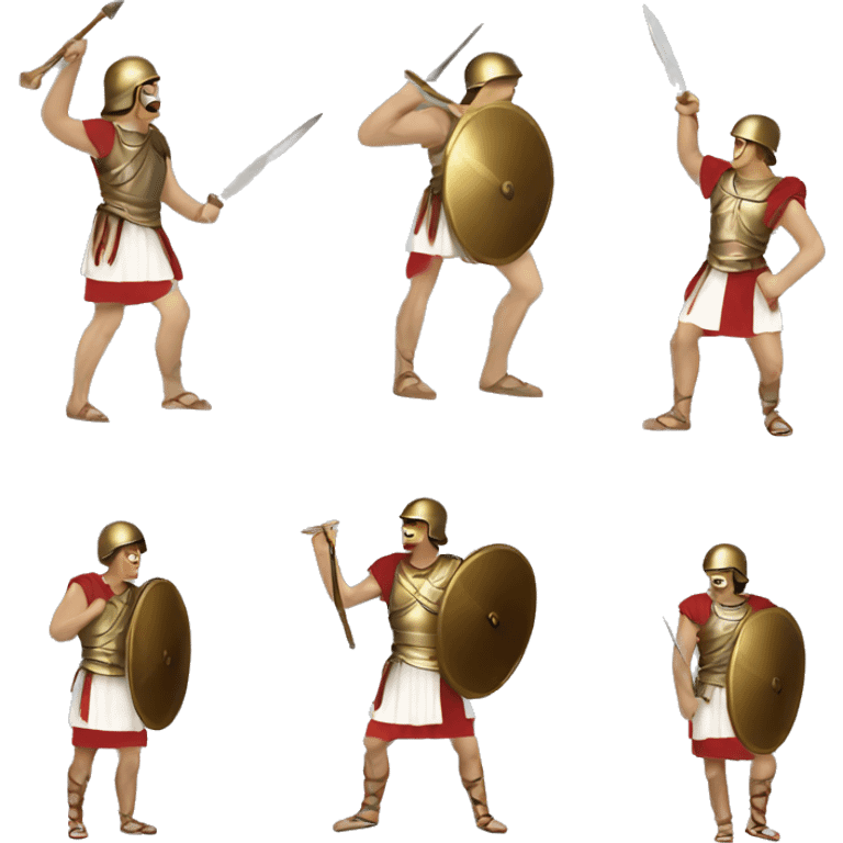 Ancient Roman soldier fighting emoji