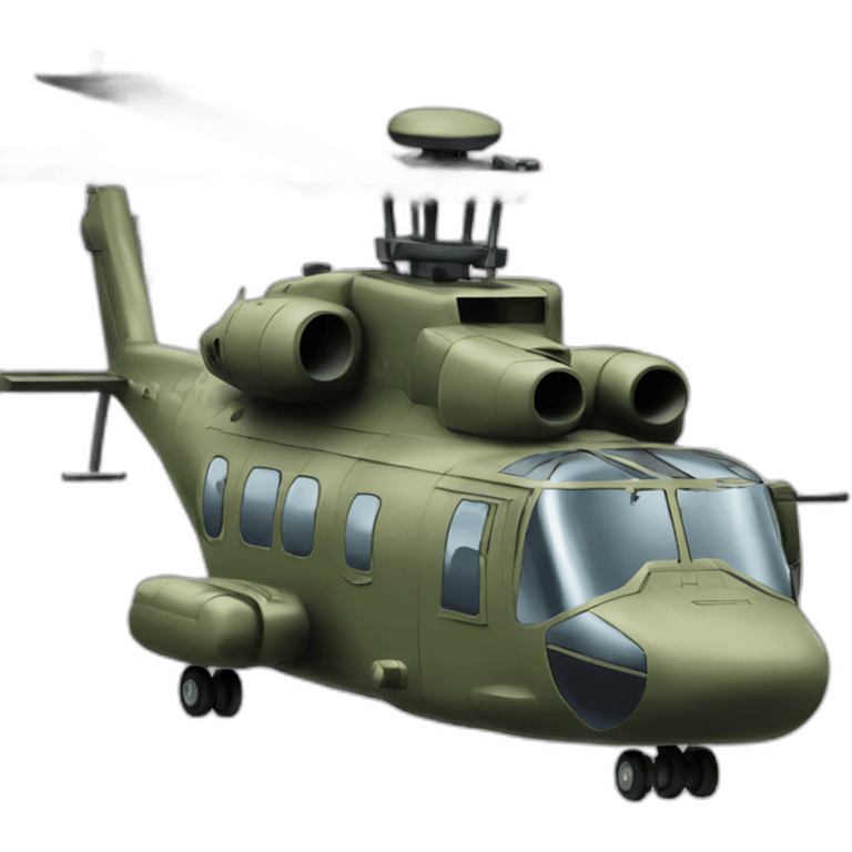 Military helicopter emoji