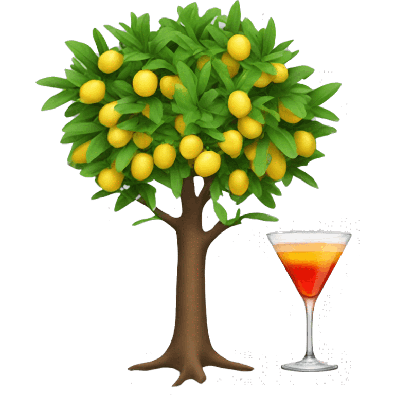 Plan tree with cocktail emoji