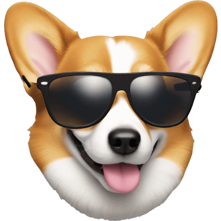 Corgi with sunglasses emoji