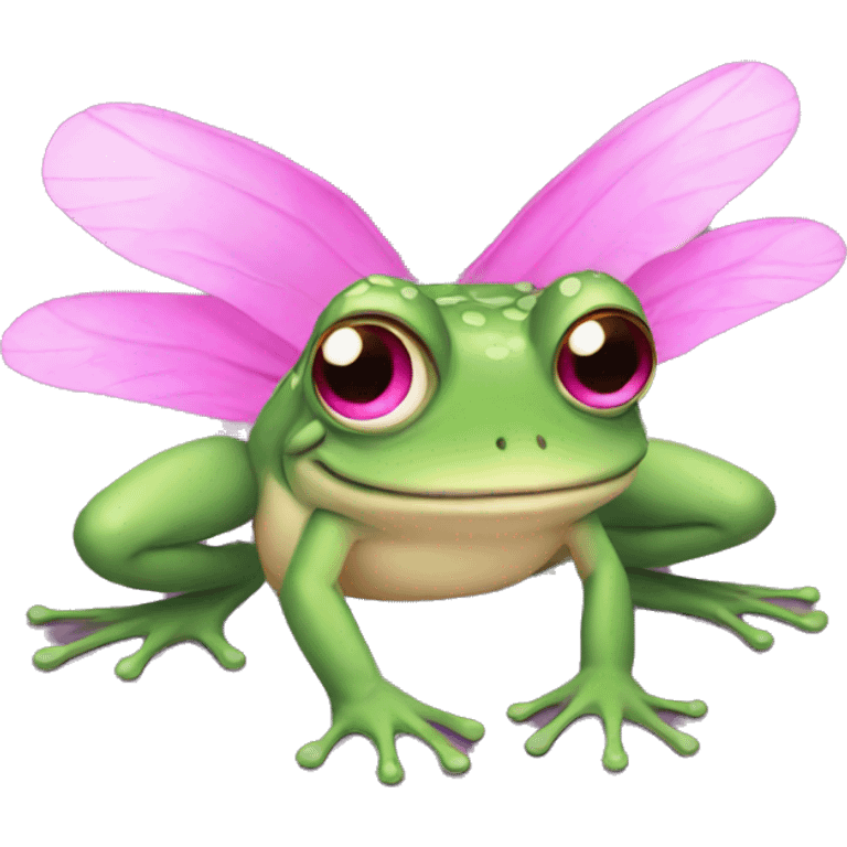 frog with pink wings emoji