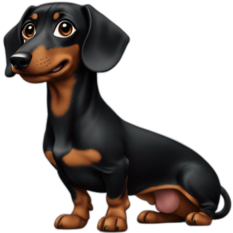 Dachshund negro emoji