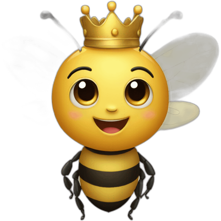 bee with a crown emoji