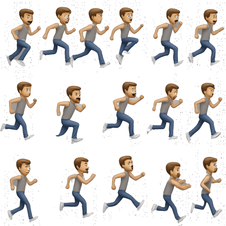 One legged man running emoji