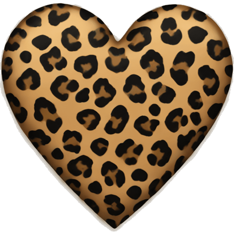 tan heart with black leopard print  emoji