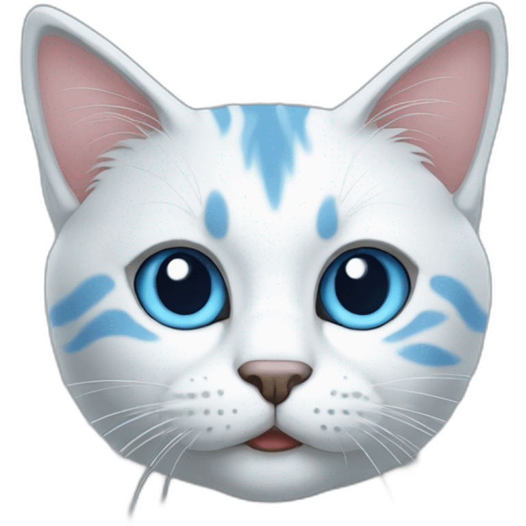 Cat blue emoji