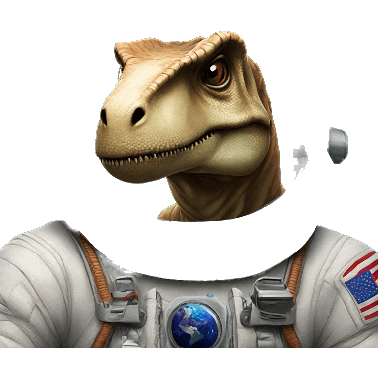 astronaut t-rex emoji