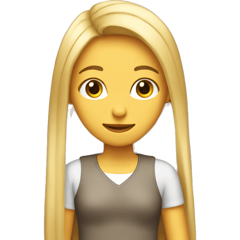 girl with long straight blond hair ra emoji