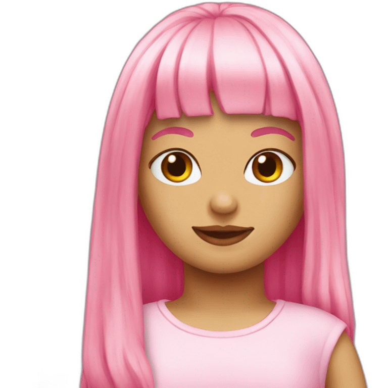 lisa pink hair emoji