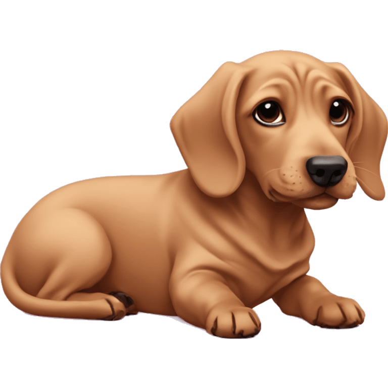 Barbie cuddling blonde Dachshund puppy and chocolate Shar Pei  emoji