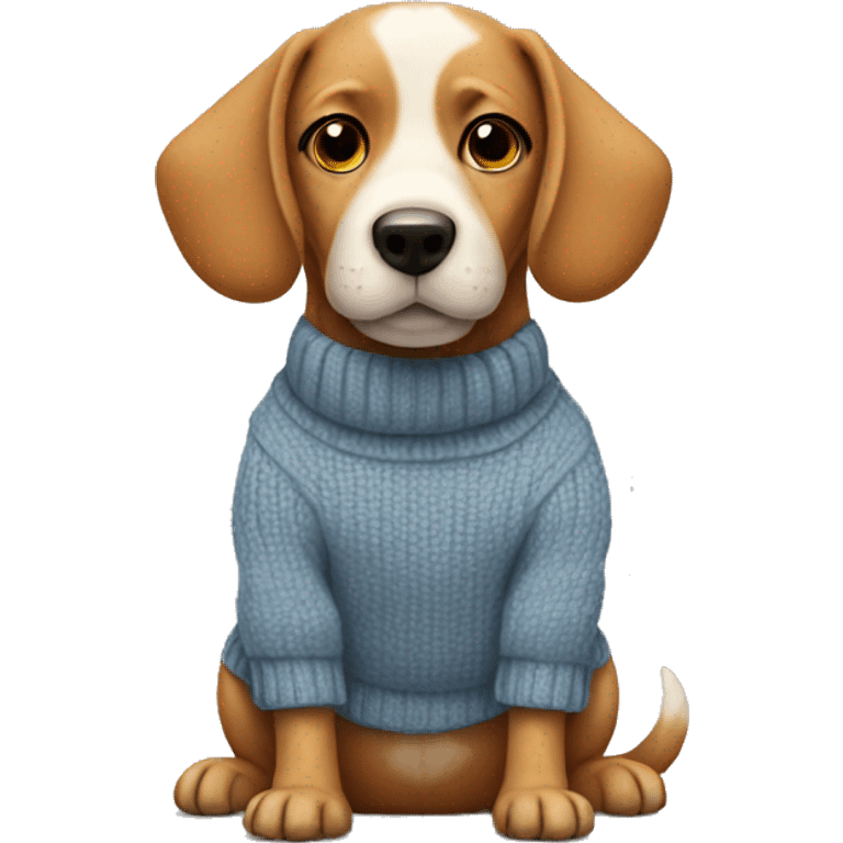 dog wearing a jumper emoji