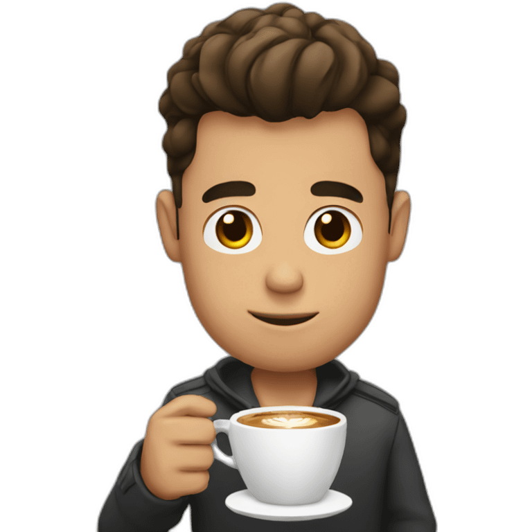 Cristiano drinking coffe emoji