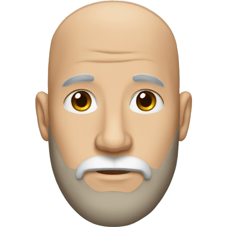 male bald brown white beard emoji