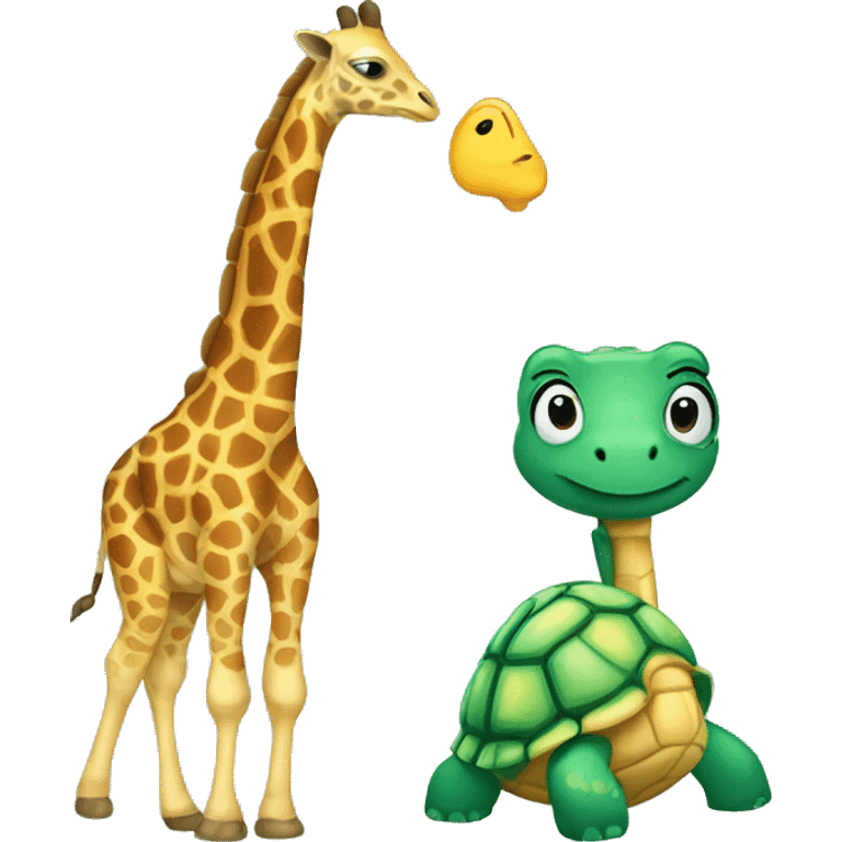 Turtle and giraffe  emoji