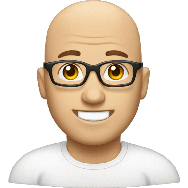 bald guy working on his computer emoji